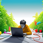 **Prompt 1: Transformation from Overwhelm to Vibrancy**
    A visually striking image depicting a seamless transition from a muted, grayscale scene on one side to a vibrant, colorful scene on the other. On the grayscale side, a person appears fatigued and stressed amidst a cluttered, dull environment, perhaps hunched over a laptop or looking overwhelmed by phone notifications, symbolizing the "gray world" and daily challenges. As the image transitions to the colorful side, the same person appears refreshed, calm, and energetic, surrounded by an array of bright, harmonious colors – perhaps a soft blue sky, calming green plants, or a warm yellow glow. The shift should feel like a "switch being turned on," illustrating a profound mental and emotional reset brought about by the subtle influence of color therapy. The overall aesthetic should convey hope and a renewed sense of well-being.
